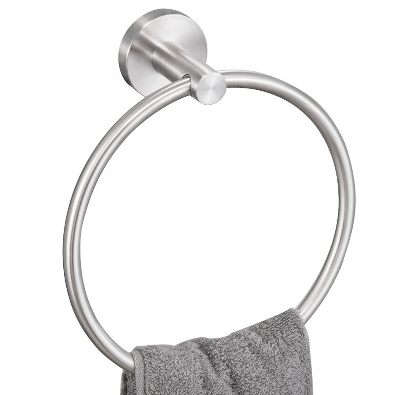 KES Towel Ring for Bathroom, Hand Towel Holder Round Towel Hanger Wall Mount SUS304 Stainless Steel Brushed Finish, A2180DG-2 - Image 1